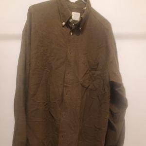 Mens XL flannel army green shirt